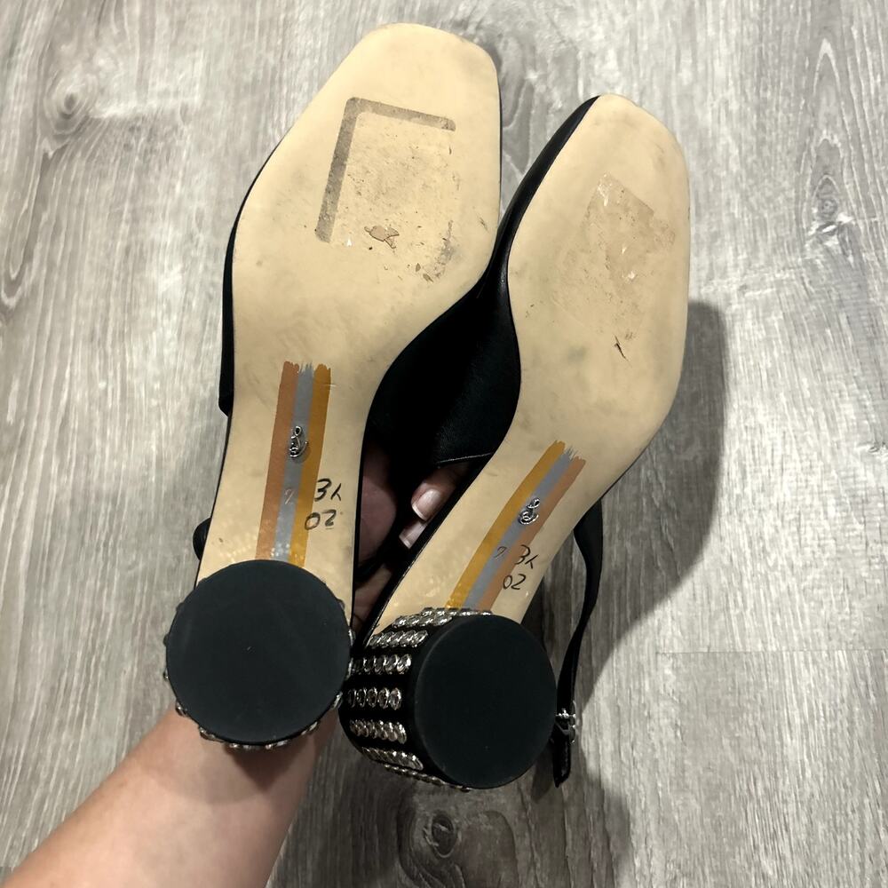 Sam Edelman Terra Gem Slingback Snip-Toe Pumps Size 7 - Picture 5 of 6